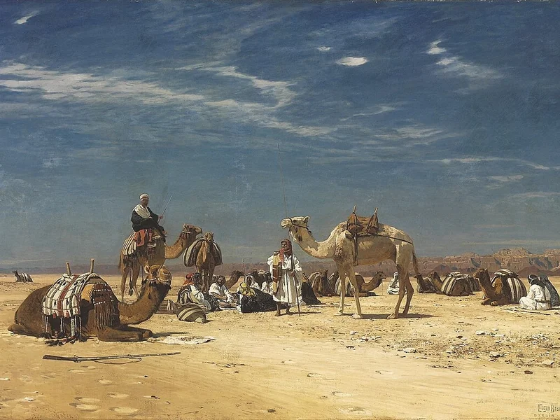 1842-Eugen Bracht - Riposo arabo